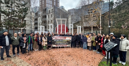 ডেইলি স্টার ও প্রথম আলোতে হামলার প্রতিবাদে লন্ডনে সাংবাদিকদের প্রতিবাদ সমাবেশ