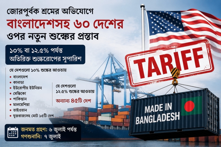 জোরপূর্বক শ্রমের অভিযোগে বাংলাদেশসহ ৬০ দেশের পণ্যে নতুন মার্কিন শুল্কের প্রস্তাব